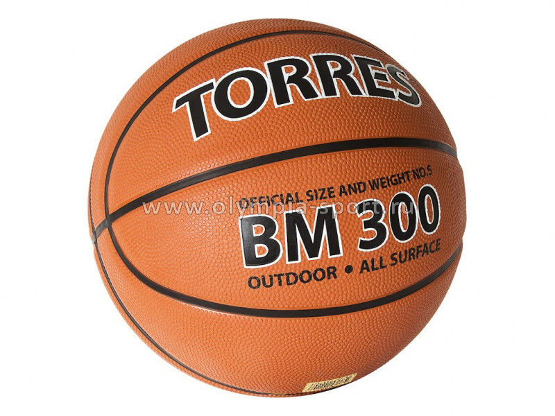 Мяч баскетбольный Torres BM300 р.5 коричневый