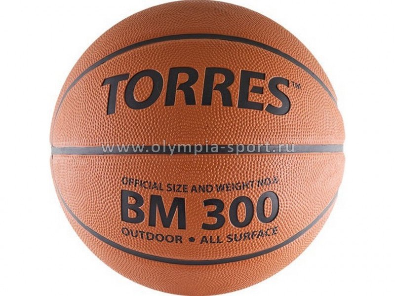 Мяч баскетбольный Torres BM300 р.6 коричневый